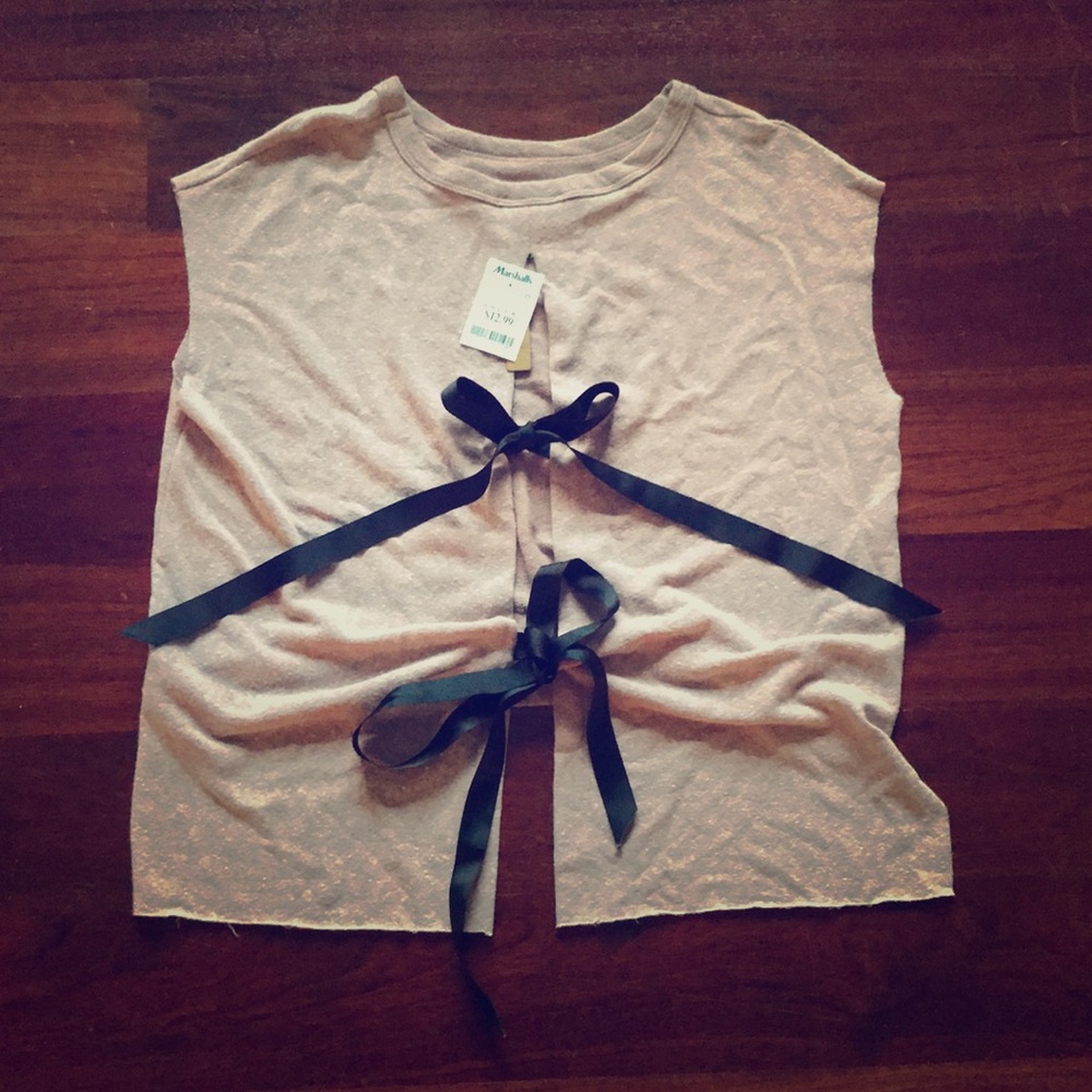 Cute mauve over sized T with open back